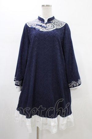 画像: To Alice / ジャガードワンピース M ネイビー H-26-02-09-028-LO-OP-NS-ZH
