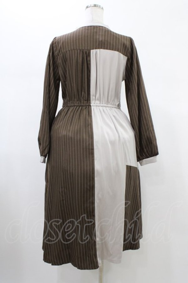 画像2: axes femme / バイカラーイレヘムワンピース Free ブラウン H-26-02-09-031-AX-OP-NS-ZH (2)