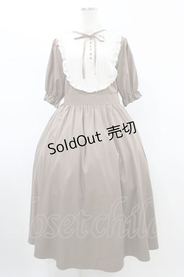 画像1: m petit by misako / ナシジムジキリカエワンピース L ブラウン H-26-02-09-032-LO-OP-NS-ZH (1)