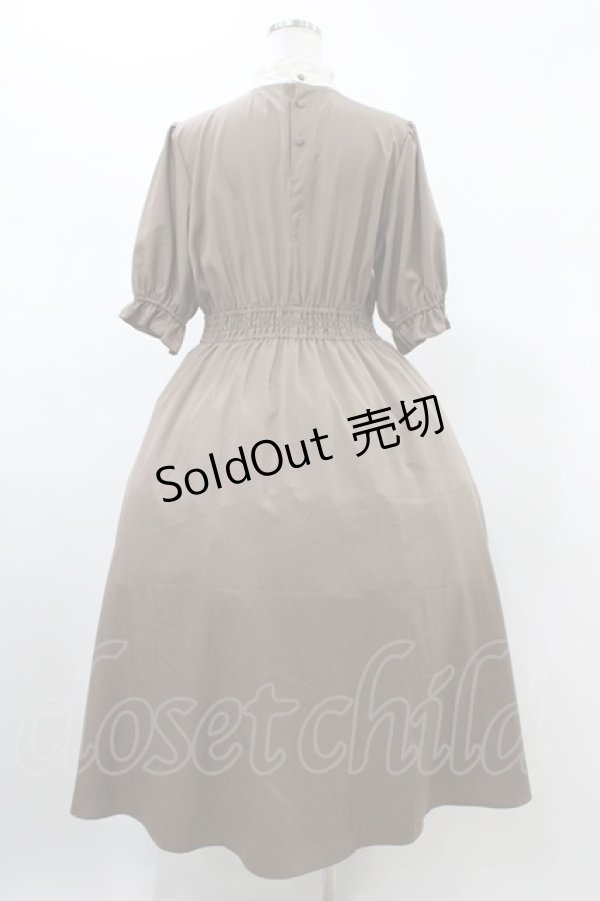 画像2: m petit by misako / ナシジムジキリカエワンピース L ブラウン H-26-02-09-032-LO-OP-NS-ZH (2)