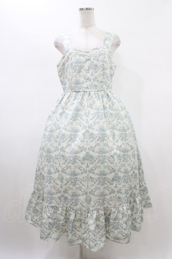 画像1: m petit by misako / MSKトワルドジュイジャンパースカート LL オフ/サックス H-26-02-09-036-LO-SK-NS-ZH (1)