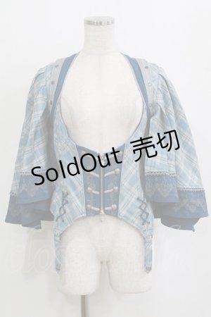 画像: OZZ ANGELO / ローズハンティングケープ付きベスト  ブルー H-26-02-10-026-OO-TO-KB-ZH