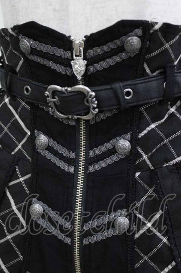 画像4: OZZ ANGELO / ローズハンティングジップスカート  ブラック H-26-02-10-003-OO-SK-KB-ZH (4)