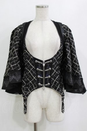 画像: OZZ ANGELO / ローズハンティングケープ付きベスト  ブラック H-26-02-10-027-OO-TO-KB-ZH