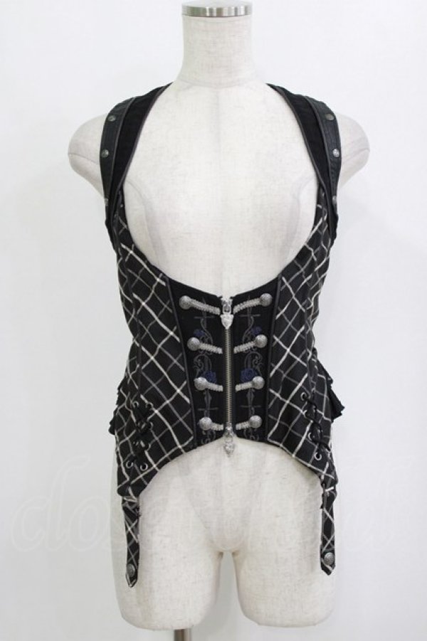 画像5: OZZ ANGELO / ローズハンティングケープ付きベスト  ブラック H-26-02-10-027-OO-TO-KB-ZH (5)