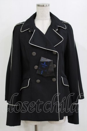 画像: Moi-meme-Moitie / パイピングケープジャケット 9号 ブラック H-26-02-10-029-MO-JA-KB-ZH