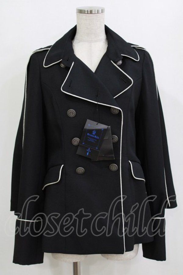 画像1: Moi-meme-Moitie / パイピングケープジャケット 9号 ブラック H-26-02-10-029-MO-JA-KB-ZH (1)