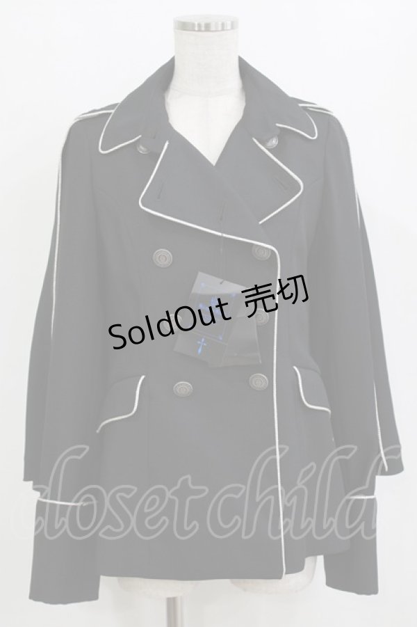 画像1: Moi-meme-Moitie / パイピングケープジャケット 9号 ブラック H-26-02-10-029-MO-JA-KB-ZH (1)