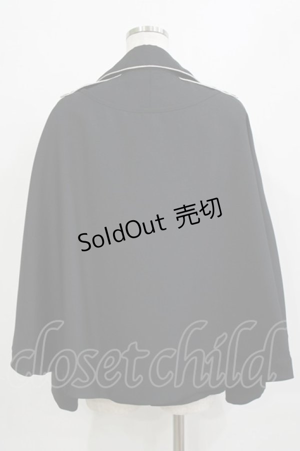 画像3: Moi-meme-Moitie / パイピングケープジャケット 9号 ブラック H-26-02-10-029-MO-JA-KB-ZH (3)