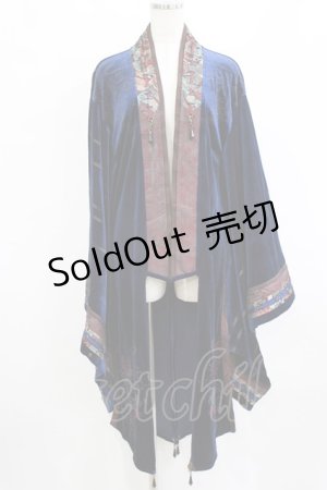 画像: Ozz oneste / ベロア羽織  ネイビー H-26-02-10-034-OO-TO-KB-ZH