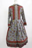 画像3: Jane Marple Dans Le Salon / Flowers of Jouy scarf Tartan check hem dress  グレー H-26-02-10-005-JM-OP-KB-ZH (3)