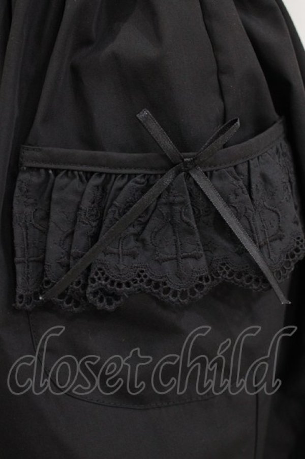 画像4: Moi-meme-Moitie / Gardenia裾タックエプロン  ブラック H-26-02-10-041-MO-OP-KB-ZH (4)