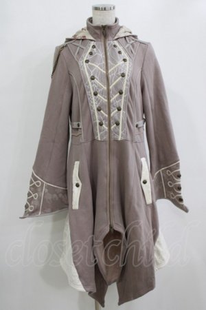 画像: Ozz oneste / 裏毛コートパーカー  グレージュ H-26-02-10-043-OO-CO-KB-ZH