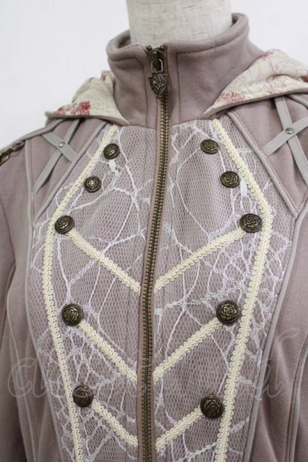 画像4: Ozz oneste / 裏毛コートパーカー  グレージュ H-26-02-10-043-OO-CO-KB-ZH (4)