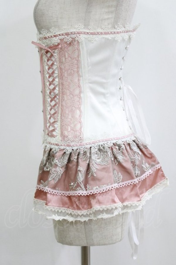 画像2: MR corset / レースフリルコルセット  ピンク H-26-02-10-047-PU-ZA-KB-ZH (2)