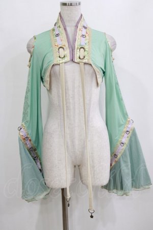 画像: Ozz oneste / 和チャイナショートボレロ  グリーン H-26-02-10-050-OO-TO-KB-ZH