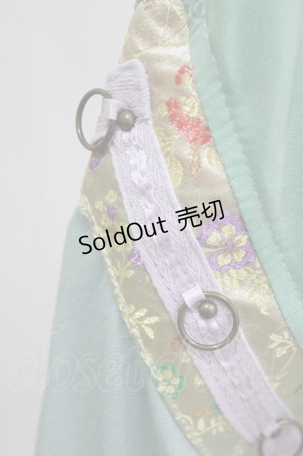 画像4: Ozz oneste / 和チャイナショートボレロ  グリーン H-26-02-10-050-OO-TO-KB-ZH (4)