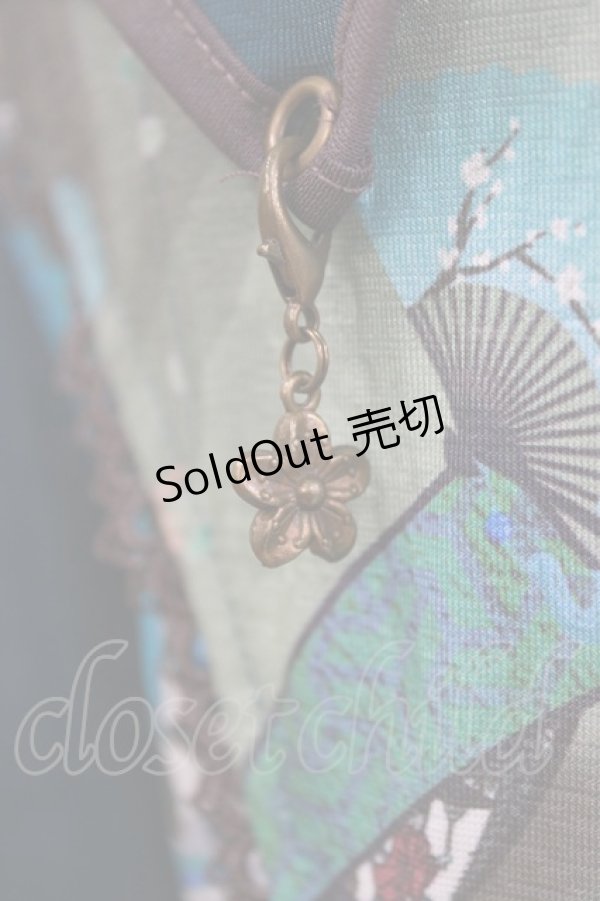 画像5: Ozz oneste / 和チャイナ着物トップス  ブルーグリーン H-26-02-10-051-OO-TO-KB-ZH (5)