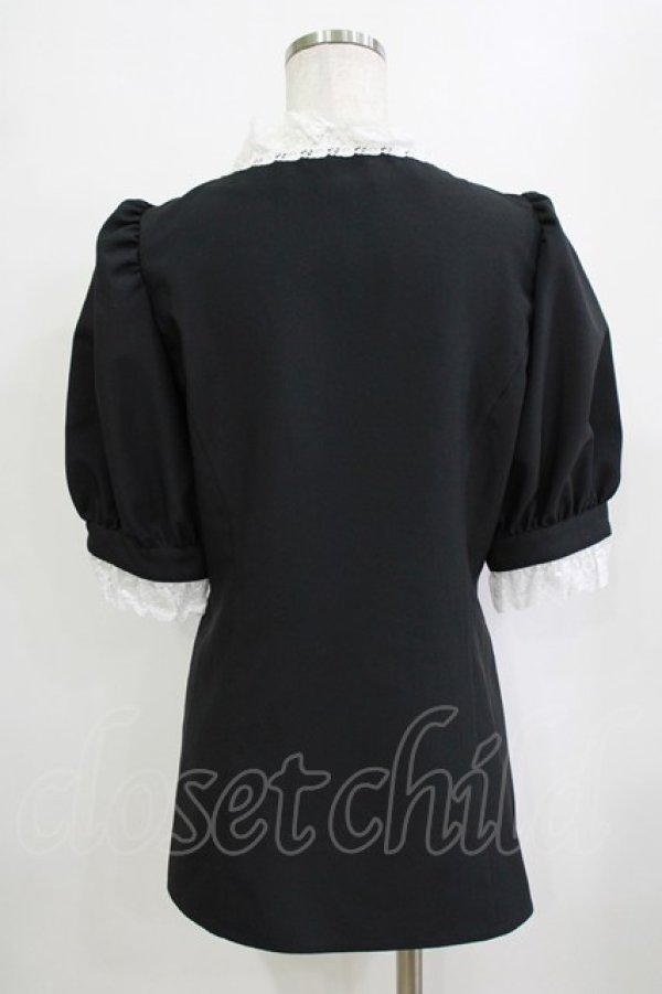 画像3: MIHO MATSUDA / ブラウス・ヴィズ M 黒×白 H-26-02-10-052-GO-BL-KB-ZH (3)