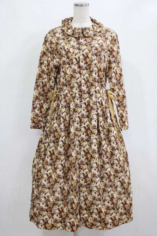 画像1: Jane Marple Dans Le Salon / Roman Roseシャツドレス  オーカー H-26-02-10-007-JM-OP-KB-ZH (1)