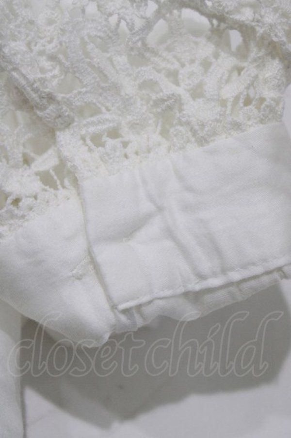 画像6: Jane Marple / リボンタイ付ピンタックブラウス  オフホワイト H-26-02-10-053-JM-BL-KB-ZH (6)