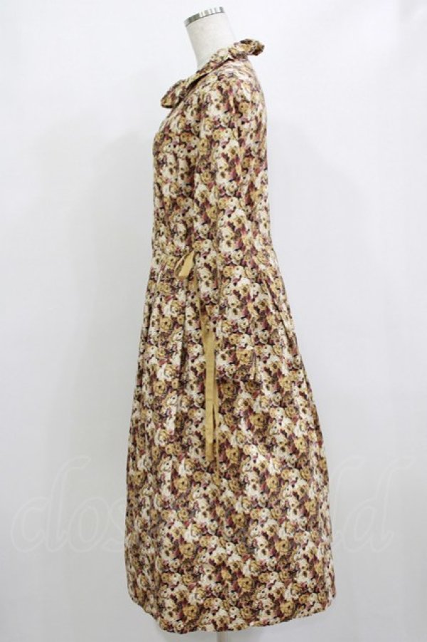 画像2: Jane Marple Dans Le Salon / Roman Roseシャツドレス  オーカー H-26-02-10-007-JM-OP-KB-ZH (2)