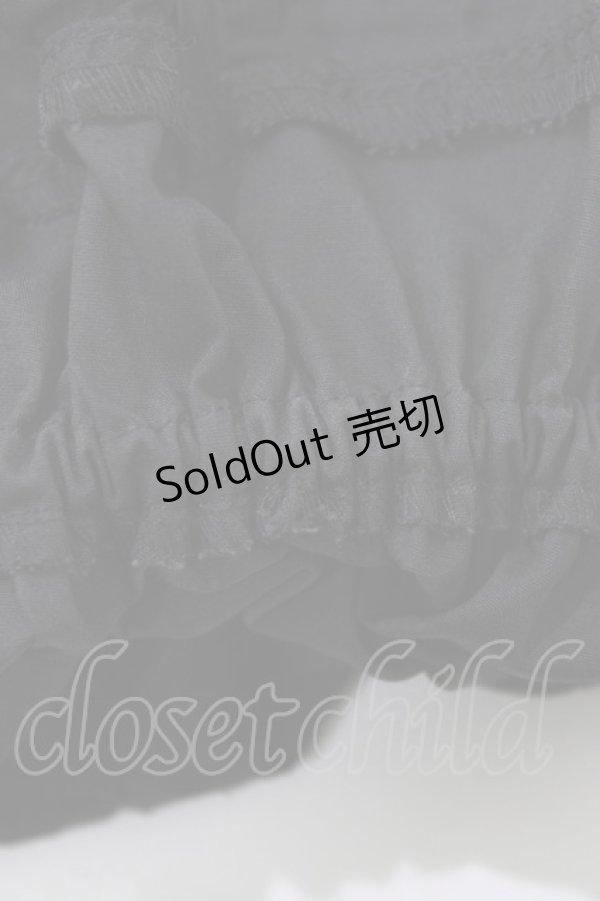 画像6: Moi-meme-Moitie / スカラップコットンレースパフ袖ブラウス 9号 黒 H-26-02-10-055-MO-BL-KB-ZH (6)