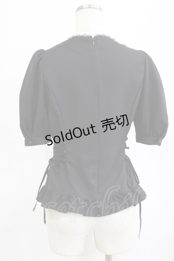 画像3: MIHO MATSUDA / レースアップブラウス  ブラック H-26-02-10-056-GO-BL-KB-ZH (3)