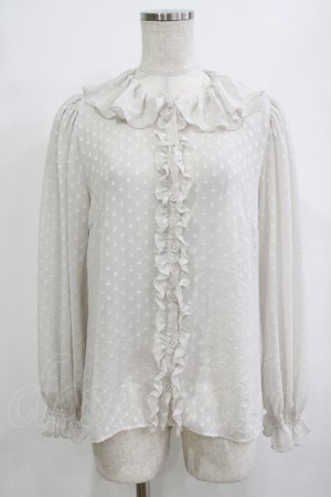 画像: Leur Getter / ジョーゼットドビーブラウス  グレー H-26-02-10-057-LU-BL-KB-ZH