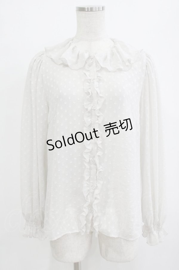 画像1: Leur Getter / ジョーゼットドビーブラウス  グレー H-26-02-10-057-LU-BL-KB-ZH (1)