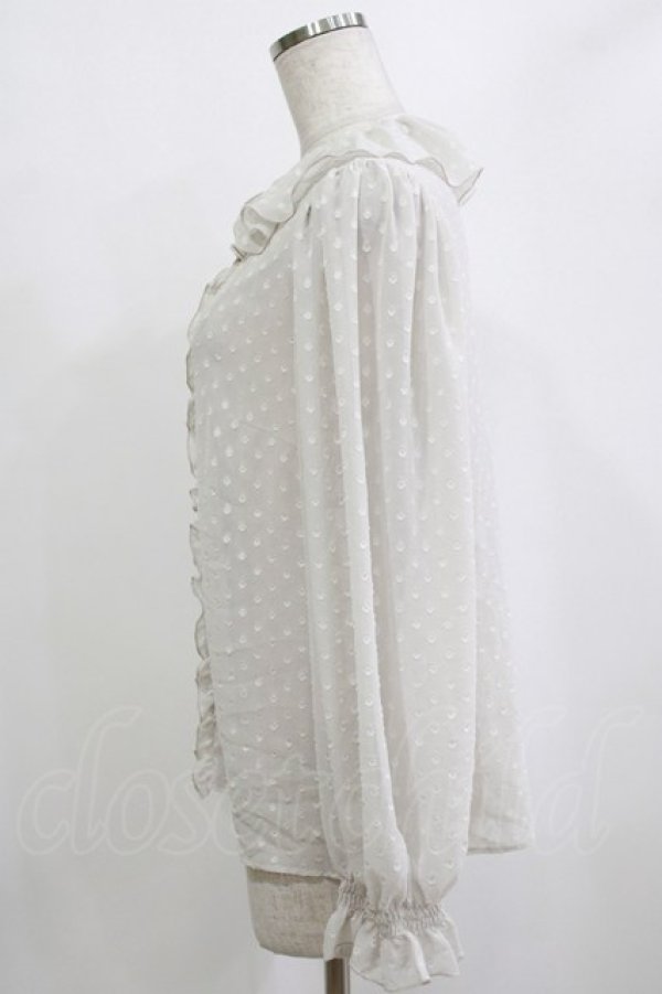 画像2: Leur Getter / ジョーゼットドビーブラウス  グレー H-26-02-10-057-LU-BL-KB-ZH (2)