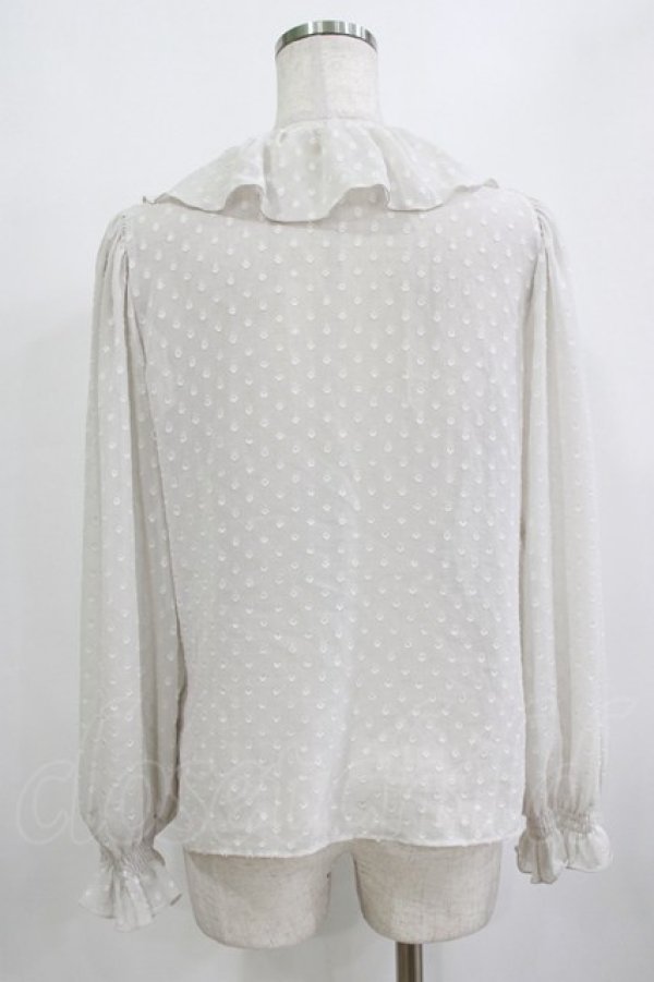 画像3: Leur Getter / ジョーゼットドビーブラウス  グレー H-26-02-10-057-LU-BL-KB-ZH (3)