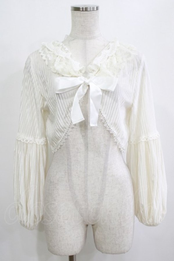 画像1: MR corset / レースリボンボレロ  オフホワイト H-26-02-10-059-PU-TO-KB-ZH (1)