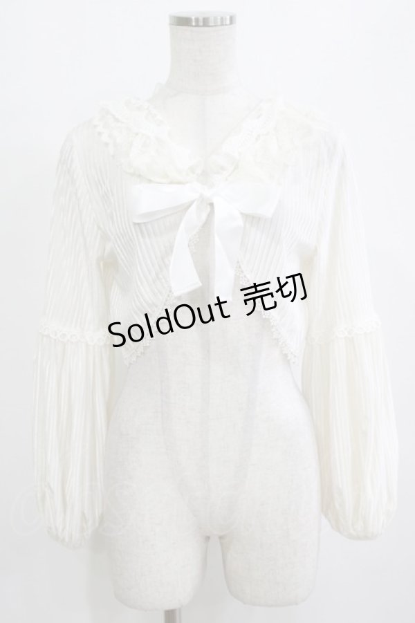 画像1: MR corset / レースリボンボレロ  オフホワイト H-26-02-10-059-PU-TO-KB-ZH (1)
