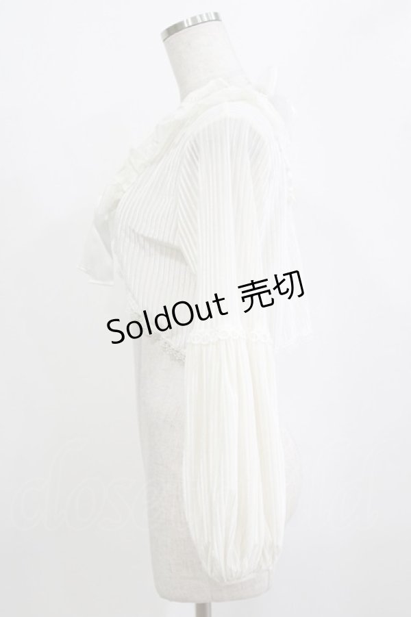 画像2: MR corset / レースリボンボレロ  オフホワイト H-26-02-10-059-PU-TO-KB-ZH (2)