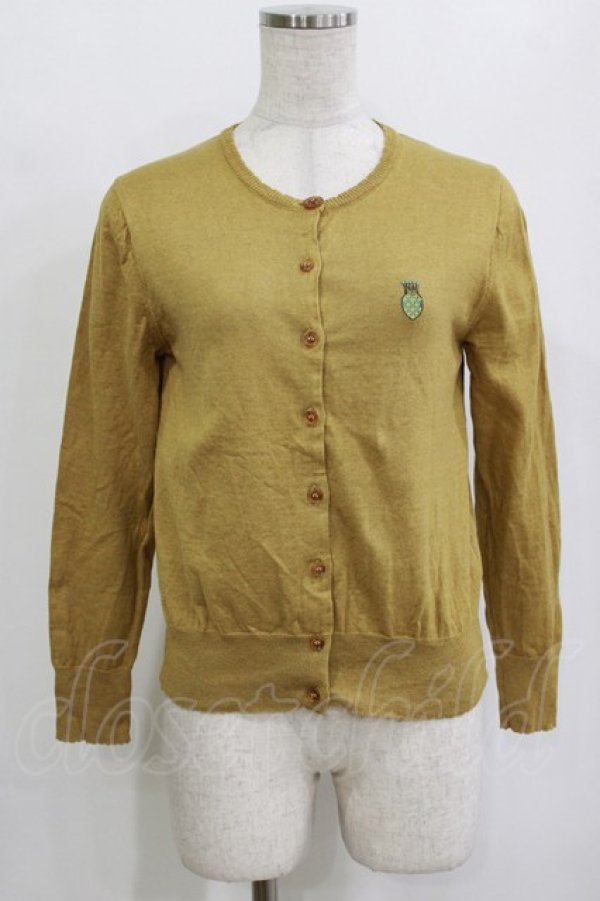 画像1: Jane Marple / エンブロイダリーカーディガン  マスタード H-26-02-10-060-JM-TO-KB-ZH (1)