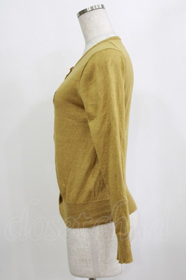 画像2: Jane Marple / エンブロイダリーカーディガン  マスタード H-26-02-10-060-JM-TO-KB-ZH (2)