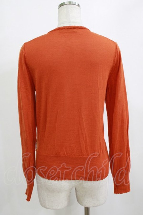 画像3: Jane Marple / クラウンEmbカーディガン  オレンジ H-26-02-10-062-JM-TO-KB-ZH (3)