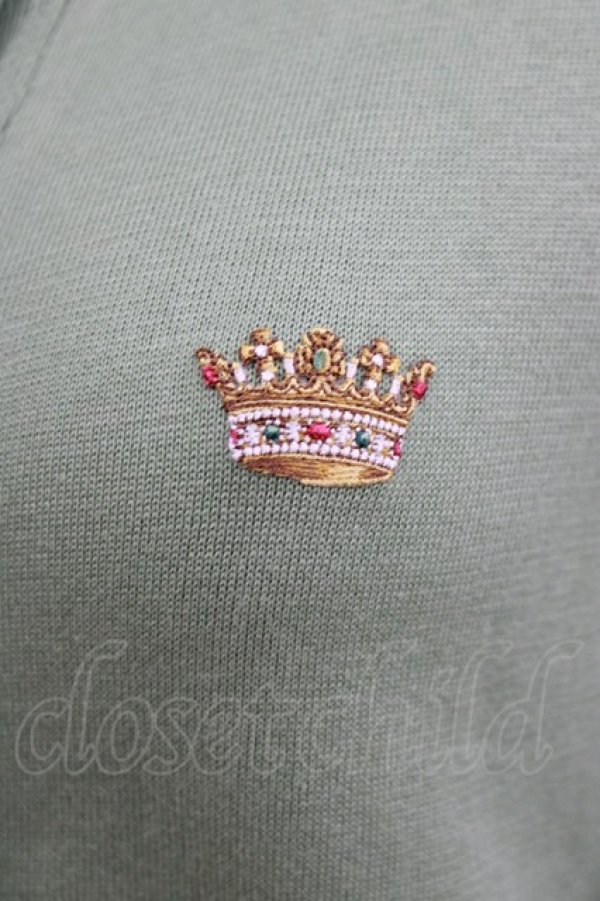 画像4: Jane Marple / クラウンEmbカーディガン  グリーン H-26-02-10-064-JM-TO-KB-ZH (4)