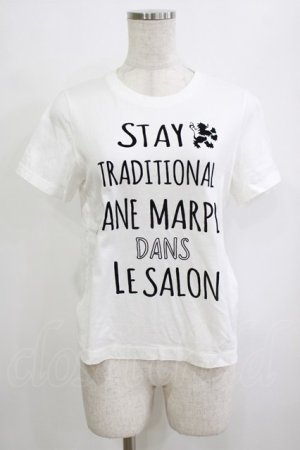 画像: Jane Marple Dans Le Salon / Message T-shirt  ホワイト H-26-02-10-065-JM-TO-KB-ZH