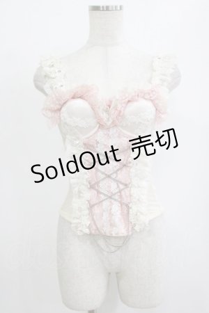 画像: H jelly / ビスチェキャミ  ピンク H-26-02-10-066-HN-TO-KB-ZH