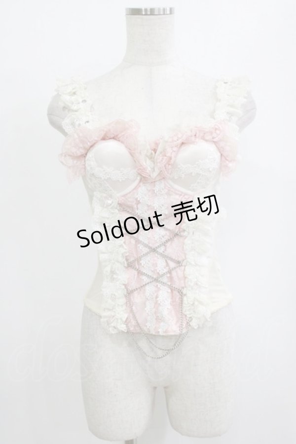 画像1: H jelly / ビスチェキャミ  ピンク H-26-02-10-066-HN-TO-KB-ZH (1)