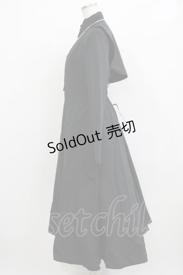 画像2: ATELIER BOZ / エンリコワンピース  黒×黒 H-26-02-10-008-EL-OP-KB-ZH (2)