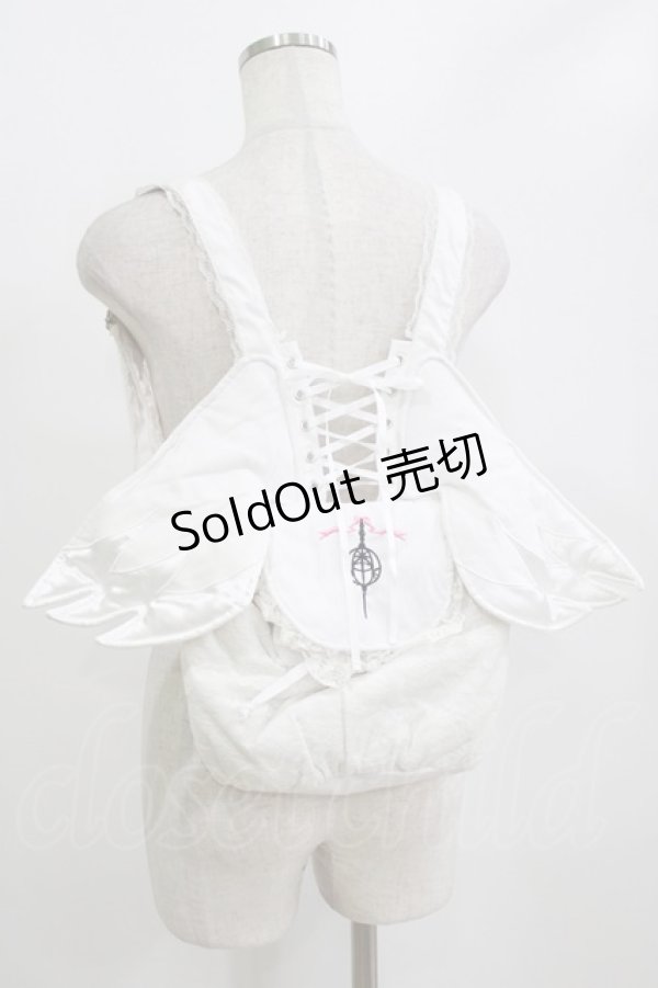 画像1: h.NAOTO / 鹿目まどかリュック  ホワイト H-26-02-10-067-HN-BG-KB-ZH (1)