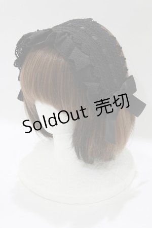 画像: MIHO MATSUDA / レースヘッドドレス  ブラック H-26-02-10-073-GO-AC-KB-ZH