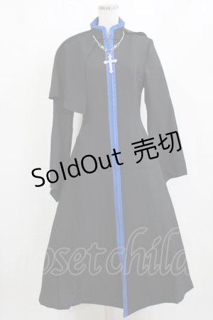 画像: ATELIER BOZ / エンリコワンピース  黒×青 H-26-02-10-009-EL-OP-KB-ZH