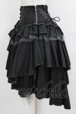 画像2: Ozz oneste / 薔薇刺繍イレギュラースカート  黒 H-26-02-10-012-OO-SK-KB-ZH (2)
