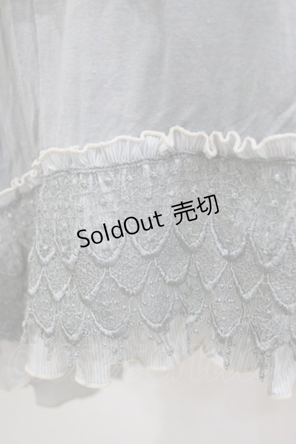 画像4: h.NAOTO / おててレースヨーク切替ワンピース  サックス H-26-02-10-018-HN-OP-KB-ZH (4)