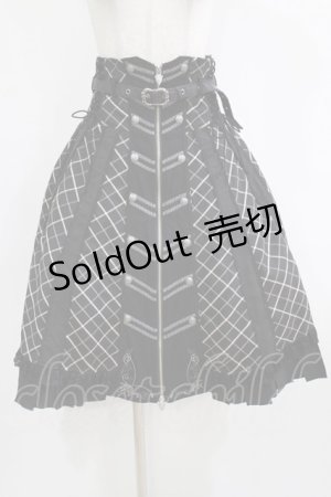 画像: OZZ ANGELO / ローズハンティングジップスカート  ブラック H-26-02-10-003-OO-SK-KB-ZH