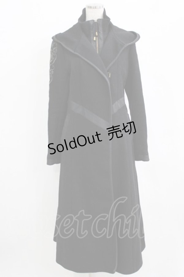 画像1: Rozen Kavalier / 刺繍袖ロングコート  ブラック H-26-02-11-024-OO-CO-KB-ZH (1)